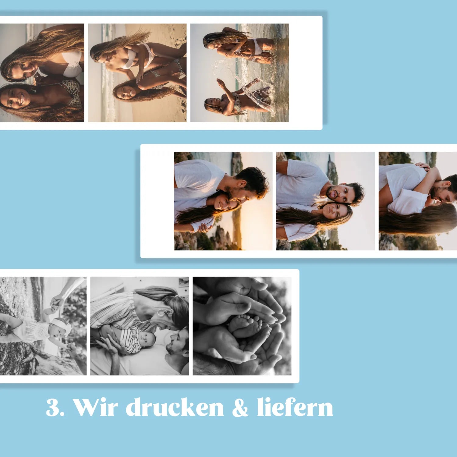 Fotostreifen im Photobooth-Stil (5×15 cm)