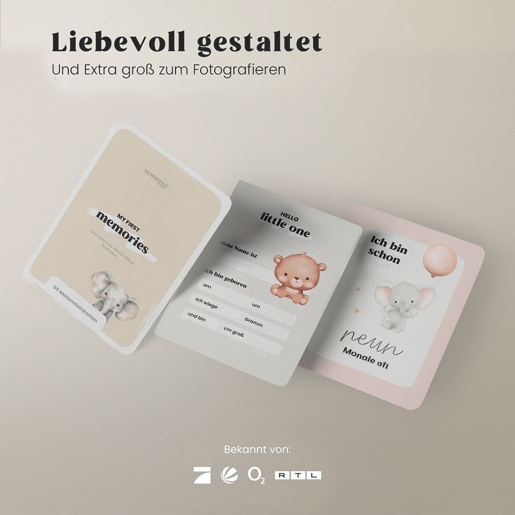 Meilensteinkarten für Baby's