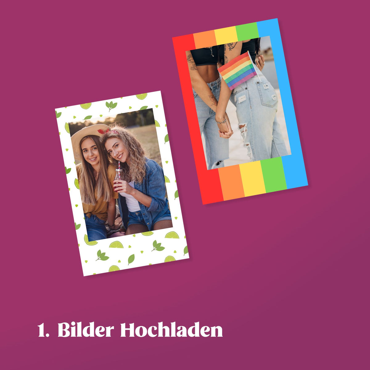 Bilder im Polaroid-Stil drucken ab 0,34 € – in 2 Min. hochladen